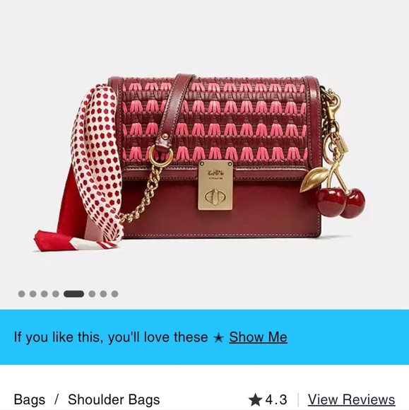 COACH Woven Hutton Shoulder Bag - Picture 2 of 8